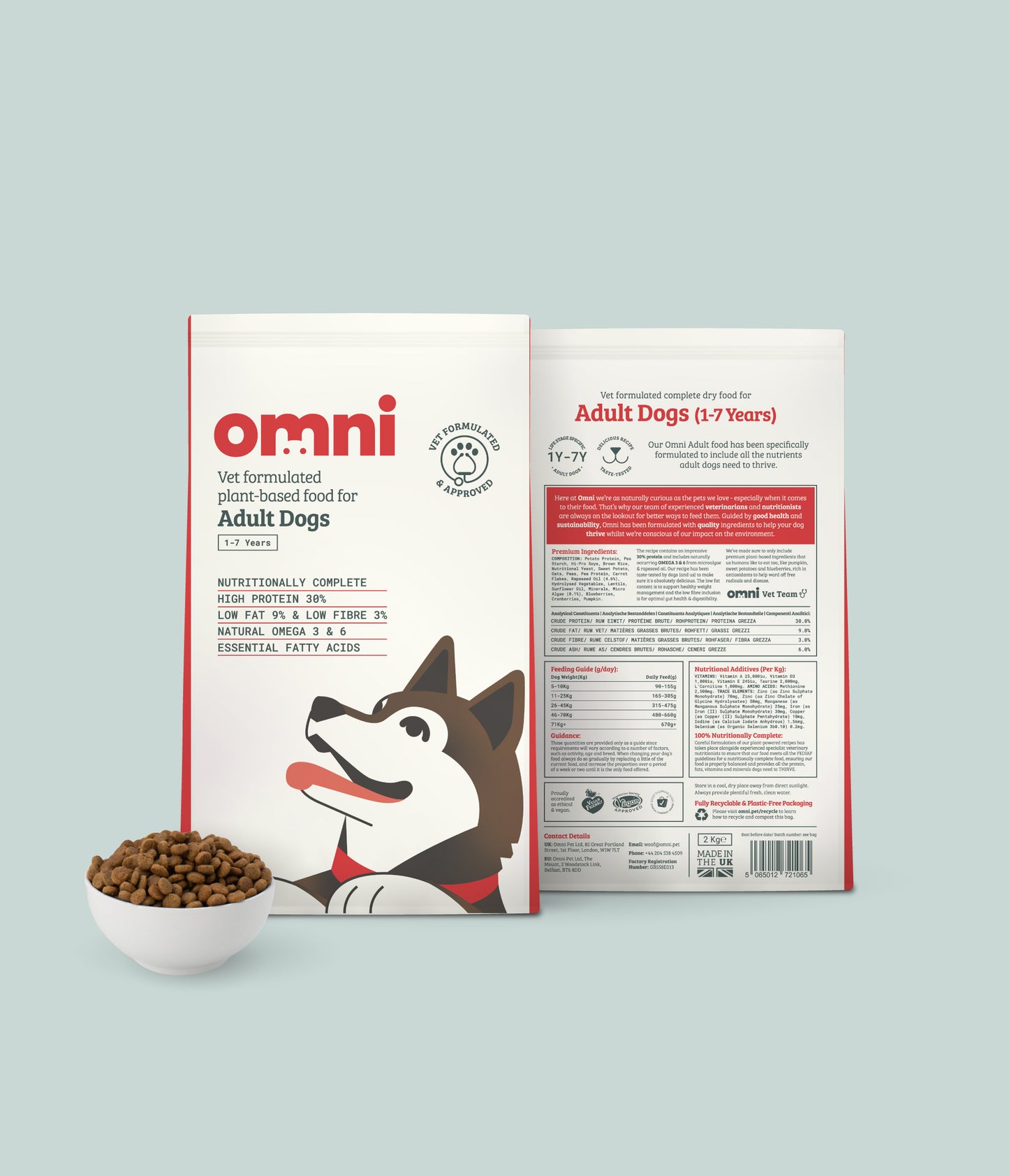 Cibo per cani alimentati a pianta ecologica