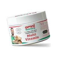 Omni Rescue Multi Vitamin supplement container on a white background