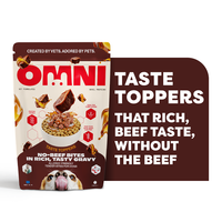 Omni Taste Toppers packaging with text on a white background